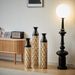 Floor Metal Vases Decorated White Metal Vases Set Of 3 Gorgeous Home Decoration Large Glazed Metal Vases 24.8in/29in/33.8in Height_maomaolike.com