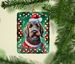 Wirehaired Pointing Griffon Christmas Porcelain Ornament Christmas Tree Hanging Decorations For Home Christmas Holiday, Rectangle, Gift, Multicolor_maomaolike.com