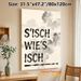 German Typography Painting Poster, Monochrome Ink-wash Style Poster, Handwritten German Quote With Subtle Ink Smudges, Minimalist Artistic Decor Ideal_maomaolike.com