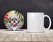 Lhasa Apso Luau Large Sandstone Coasters Pack Of 4 Absorbent Round Coasters Decor Gifts For Men Or Women, 4 In, Multicolor_maomaolike.com