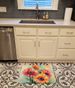 Gerbera Daisies In Watercolor Memory Foam Kitchen Mat Machine Washable Anti-Fatigue Mat Cushion Comfort Bath Mat Or Kitchen Rug_maomaolike.com