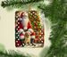 Labrador Retriever And Santa Claus Porcelain Ornament Christmas Tree Hanging Decorations For Home Christmas Holiday, Rectangle, Gift, Multicolor_maomaolike.com