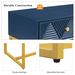 Modern Sleek Console Table Two Drawers With Stripe Design For Living Room And Entryway_maomaolike.com