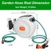 Retractable Garden Hose Reel Wall Mounted Automatic Water Hose Reel With Any Length Lock 8 Pattern Spraying Modes 180° Swivel Bracket_maomaolike.com