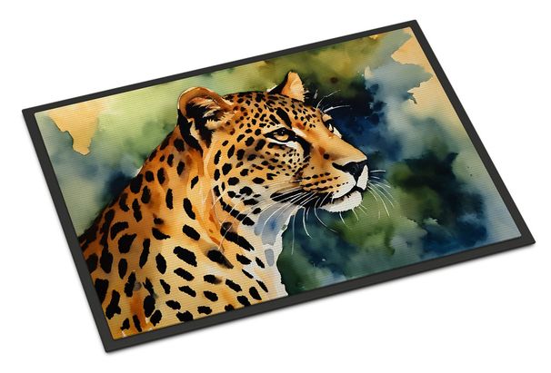 Leopard Doormat Front Door Mat Indoor Outdoor Rugs For Entryway, Non Slip Washable Low Pile, 24H X 36W_maomaolike.com