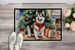 Alaskan Malamute Cozy Christmas Doormat Front Door Mat Indoor Outdoor Rugs For Entryway, Non Slip Washable Low Pile, 24H X 36W_maomaolike.com