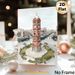 Clock Tower City Square Painting Poster, Soft Watercolor Urban Plaza With Historic Clock Tower Poster, Elegant Cityscape Decor Suitable For Living_maomaolike.com