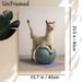 Yoga Llama Painting Poster, Cute Whimsical Llama With Pink Headband Doing Yoga On Exercise Ball Poster, Playful Decorative Piece Ideal For Gym, Home_maomaolike.com