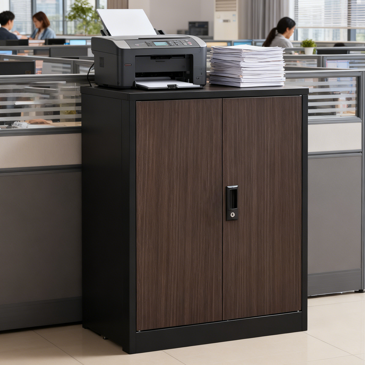 Metal Storage Cabinet With Locking Doors And Adjustable Shelf, Folding Filing Storage Cabinet , Folding Storage Locker Cabinet For Home Office,School,Garage, Black_maomaolike.com