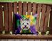 Westie King Of Mardi Gras Throw Pillow Machine Washable, Indoor Outdoor Decorative Pillow For Couch, Bed Or Patio, 14Hx14W_maomaolike.com