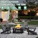 Adirondack Chairs Set Of 2, Plastic Adirondack Chair, Adirondack Chairs, HDPE Adirondack Chair, Folding Adirondack Chairs, Outdoor Chairs With Cup Holder For Lawn Patio Deck Fire Pit -Gray_maomaolike.com