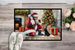 Black Pug And Santa Claus Doormat Front Door Mat Indoor Outdoor Rugs For Entryway, Non Slip Washable Low Pile, 24H X 36W_maomaolike.com