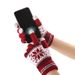 Fashionable Snowflake Warm Touch Screen Gloves Christmas And Winter Velvet Jacquard Knitted Gloves Holiday Gifts_maomaolike.com