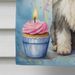 Old English Sheepdog Happy Birthday House Flag Large Porch Sleeve Pole Decorative Outside Yard Banner Artwork Wall Hanging, Polyester, House Size, Multicolor_maomaolike.com