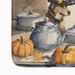 Yellow Lab Fall Kitchen Pumpkins Memory Foam Kitchen Mat Machine Washable Anti-Fatigue Mat Cushion Comfort Bath Mat Or Kitchen Rug_maomaolike.com