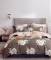 Marrisa Brown Floral 100% Cotton Comforter Set_maomaolike.com