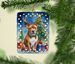 Pit Bull Terrier Christmas Reindeer Porcelain Ornament Christmas Tree Hanging Decorations For Home Christmas Holiday, Rectangle, Gift, Multicolor_maomaolike.com