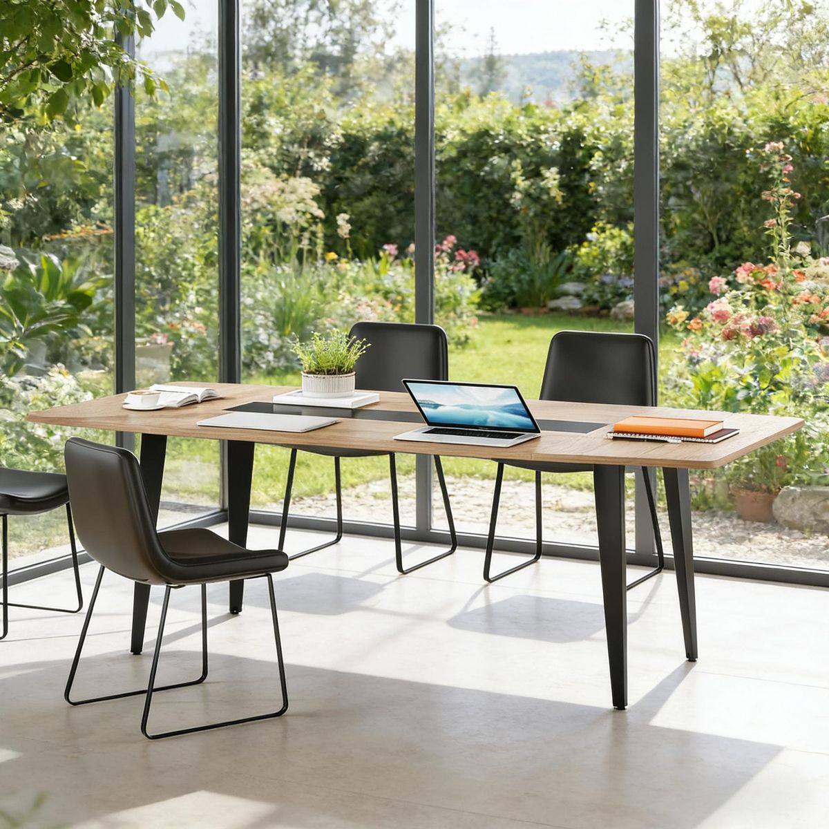 Conference Table, Modern Boat Shaped Meeting Table_maomaolike.com