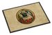 Pug Christmas Flowers Doormat Front Door Mat Indoor Outdoor Rugs For Entryway, Non Slip Washable Low Pile, 24H X 36W_maomaolike.com