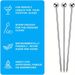 15 Pcs/pack Stainless Steel Toothpicks Reusable Tail Skewers Garnish Glass, Bloody Mary Skewers, Metal Martini Cups_maomaolike.com