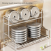 2-Layer Kitchen Storage Countertop Desktop Spice Two-Tier Iron Art Organizer Small Window Sill Mini Draining Rack_maomaolike.com