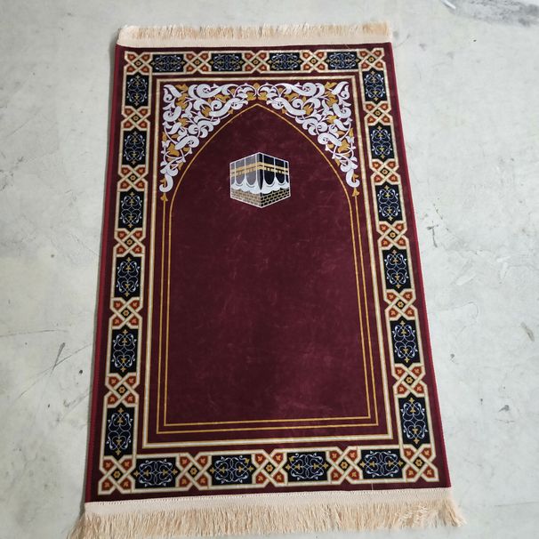 Home Textile Simple Living Room Bedroom Carpet Crystal Velvet Printed Prayer Mat Soft And Comfortable Fabric Thick Carpet Spot_maomaolike.com