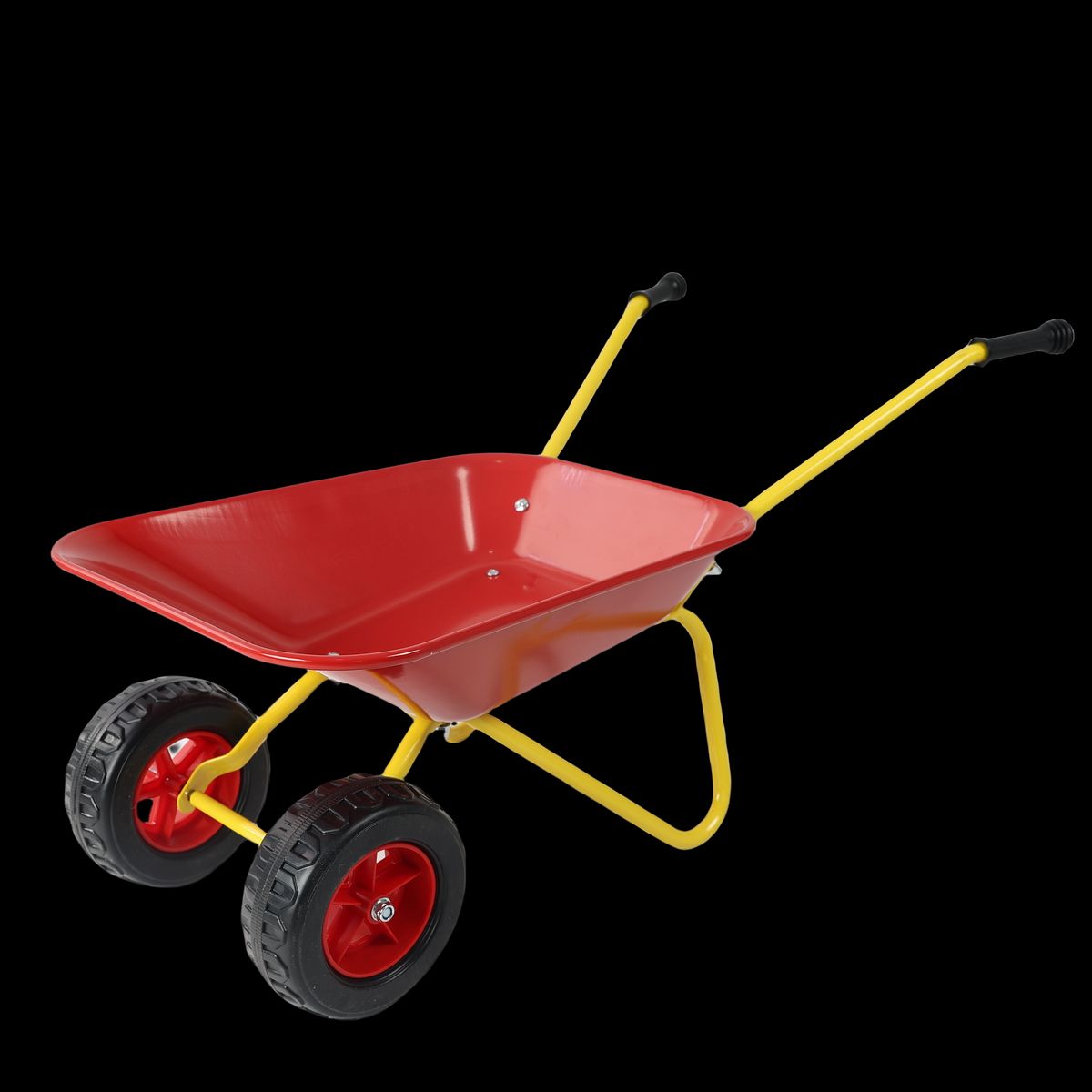 Children's Metal Trolley, Children's Trolley, Children's Heavy Vehicle, Metal Structure Two-wheeled Trolley, Steel Pallet, Can Be Used In Gardens, Loading Leaves, Soil, Sand, Etc. (red)_maomaolike.com
