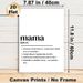 Mama Definition Painting Poster, Minimalist Black-and-white Typographic Poster, Heartfelt Tribute To Mothers, Ideal For Home Bedroom, Living Room Wall_maomaolike.com