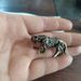 Brass Saber-Toothed Small Copperware Paperweight Desk Ornament Antique Bronze Tea Pet Solid Tiger Handheld Piece Decoration_maomaolike.com