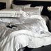 100% Pure High-End Simple Style Brocade Yarn-Dyed Jacquard Embroidery 100-Count Long-Staple Cotton Four-Piece Bedding Set_maomaolike.com