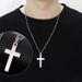 Fashion Stainless Steel Cross Pendant For Women Men Link Chain Charm Necklace Cool Boys Girls Punk Hip Hop Jewelry Gift_maomaolike.com