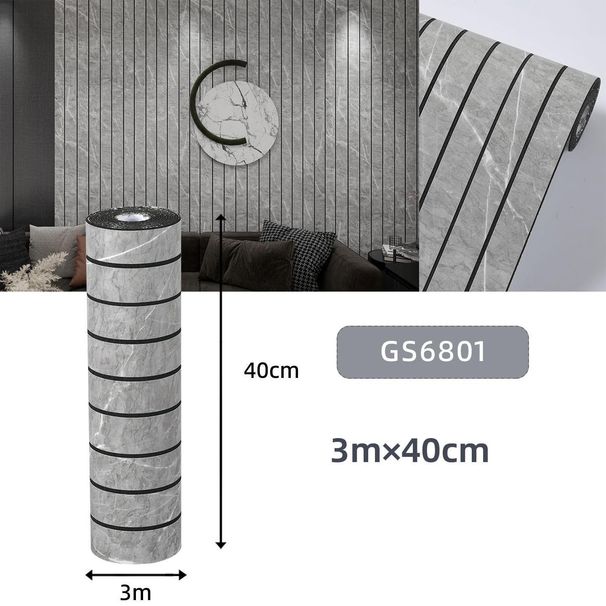 40CM Wide Self-adhesive Grid Panel Wall Sticker Wood Grain Living Room TV Background Wall Decorative Wallpaper_maomaolike.com