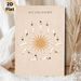 Sun Salutation Yoga Painting Poster, Minimalist Warm-toned Yoga Pose Sequence Poster, Clear Step-by-step Pose Guide For Yoga Practice, Ideal For Yoga_maomaolike.com