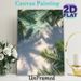 Tropical Palm & Water Scene Painting Poster, Soft-hued Tranquil Coastal View Poster, Delivers Serene Natural Ambiance, Suitable For Living Room_maomaolike.com