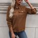 Women's Clothing lapel cardigan autumn new retro Maillard jacket coat_maomaolike.com