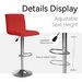 Bar Stools 1 Set Of 2, Counter Height Bar Stools, Square Cushion Bar Stools With Back, Footstool, Cafe, Red, 2 Pieces_maomaolike.com