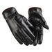 Autumn and winter warm PU leather gloves men's outdoor cycling touch screen gloves plus velvet anti-splash water cycling cold gloves_maomaolike.com