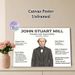 John Stuart Mill Philosophy Educational Painting Poster, Informative Minimalist Philosopher Profile Poster, Educational Reference With Core Ideas For_maomaolike.com