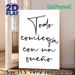 Inspirational Spanish Quote Painting Poster, Minimalist Handwritten Typography Poster, Motivational Message Decor Suitable For Home Office, Living_maomaolike.com