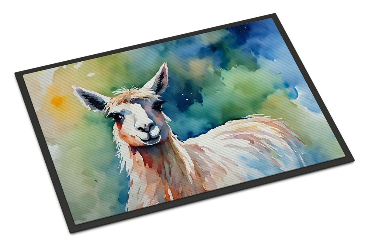 Llama Doormat Front Door Mat Indoor Outdoor Rugs For Entryway, Non Slip Washable Low Pile, 24H X 36W_maomaolike.com