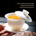 Jadeite Gongfu Bowl, Single Piece Dehua White Porcelain Set, Ceramic Home Use Large-sized Three-talents Tea Bowl_maomaolike.com