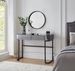 39" Mirrored Makeup Vanity Table With Stainless Steel Base, Mirrored Console Dressing Table With 2 Drawers,Versatile Desk For Bedroom And Office, Gray_maomaolike.com