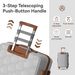 3-Piece Luggage Set Travel Lightweight Suitcases With Rolling Wheels, TSA Lock & Moulded Corner, Carry On Luggages For Business, Trip, (20"/24"/28"), White_maomaolike.com