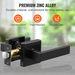 Passage Door Handle, 6 Pack Matte Black Door Lever, Left Or Right Handing Reversible Lever Non-Locking, 45° Rotation To Open, Universal Square Interior For Hallways, Closets, Meeting Spaces_maomaolike.com
