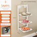 Fange Kitchen Suction Cup Rack Foldable Multi-layer Tray Home Wall-mounted Multi-functional Storage Prep_maomaolike.com