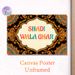 Indian Wedding Themed Painting Poster, Vibrant Ethnic Mandala Pattern Poster, Ornate Colorful Framed "Shadi Wala Ghar" Text Decor Ideal For Wedding_maomaolike.com