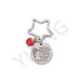 Stainless Steel Five-pointed Star Keychain Aple Pendant Engraving Decision Coin Inspirational Teacher's Day Thanksgiving Gift_maomaolike.com
