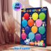 Spanish Birthday Calendar Painting Poster, Vibrant Cute Animal & Colorful Balloon Scene Poster, Festive Design To Track Monthly Birthdays, Suitable_maomaolike.com