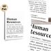 Human Resources Humorous Definition Painting Poster, Minimalist Typographic Text Poster, Lighthearted Office Decor Ideal For Workspace, Office Areas_maomaolike.com