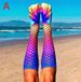 Unisex 3D printed socks Knee-high stockings Mermaid print socks_maomaolike.com